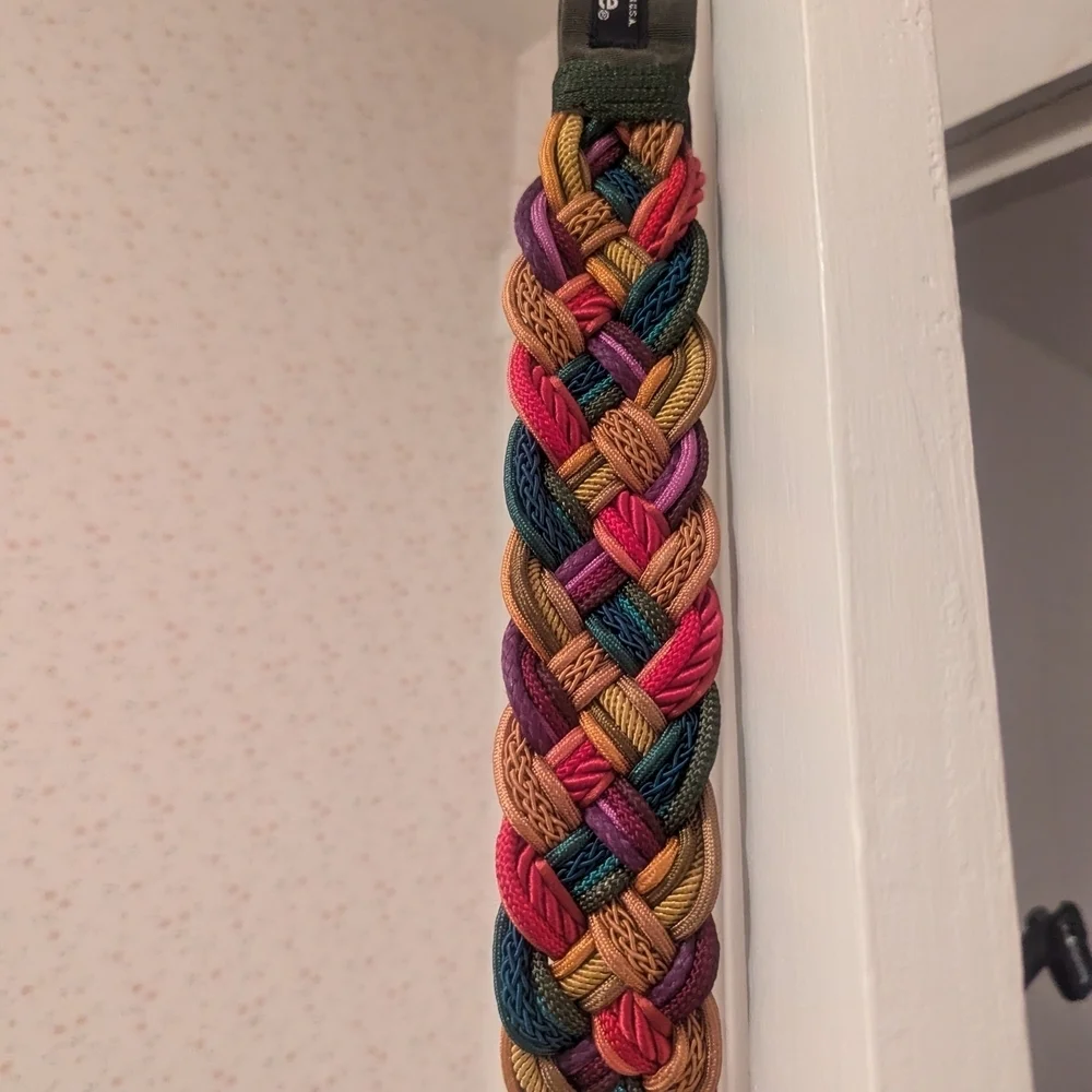 🌈Colorful Braided Belt Ione adjustable  boho artisan lagen look, hippie